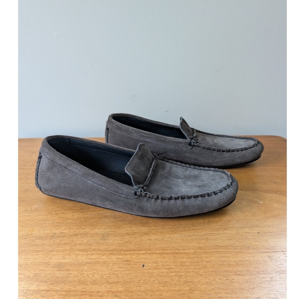 Allen Edmonds Super Sport Grey Suede Driving Loafers Mens‎ 10.5 D 5432